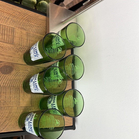 Vintage Rolling Rock Pale Premium Beer Glasses - Set of 6 - Picture 5 of 5